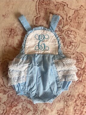 RicRac & Ruffles | E Embroidered Bubble